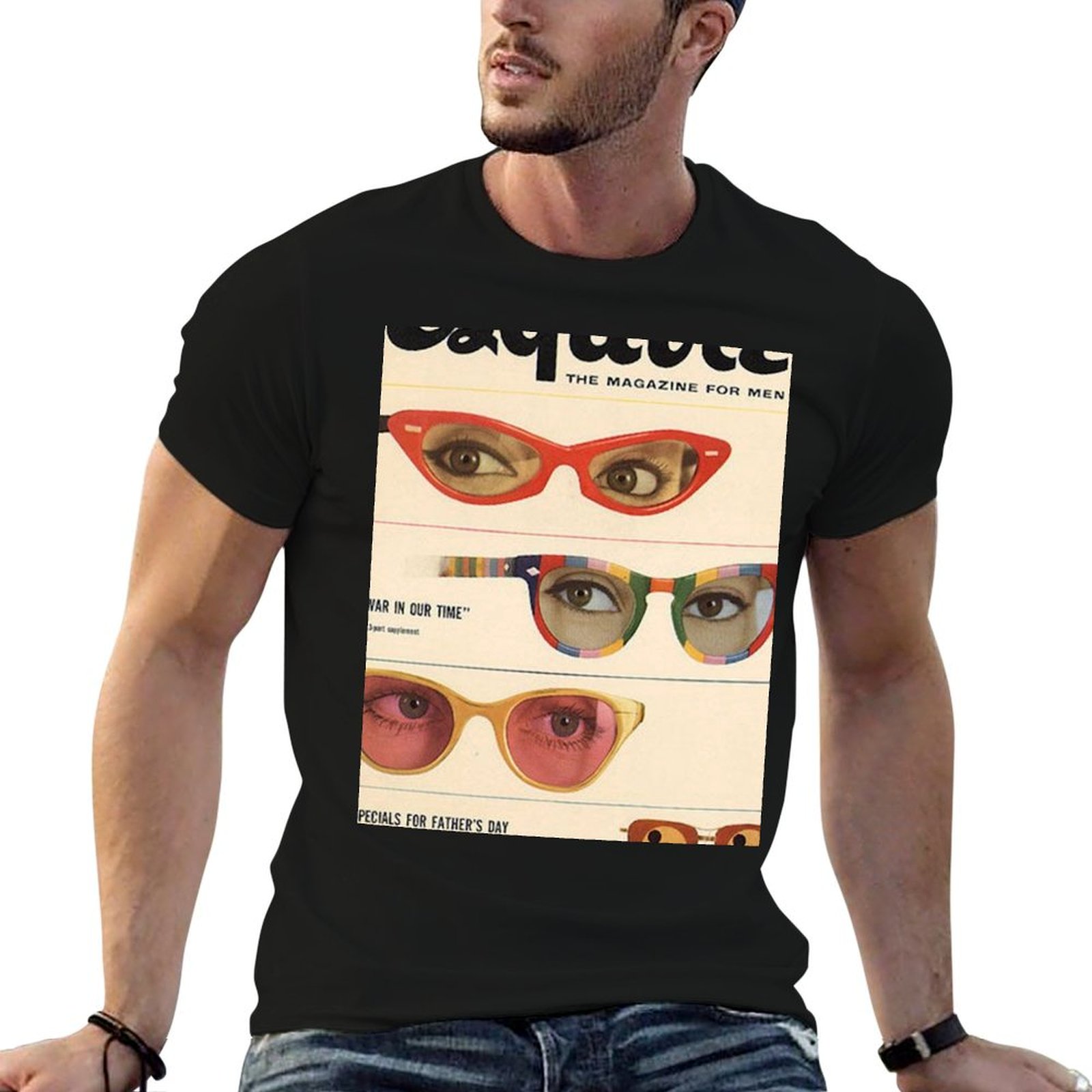 Men'S Fashion 1960S - Esquire 1960'lar Dergisi Güneş Gözlüğü Retro