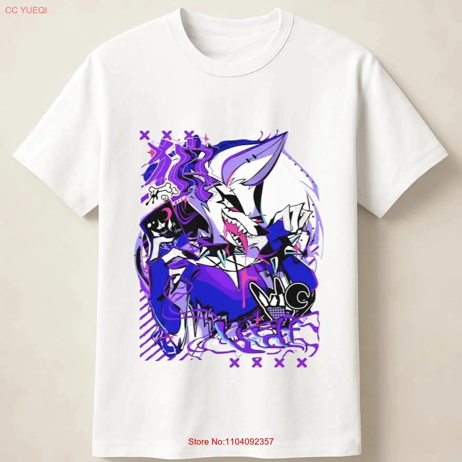 Men'S Fashion Everyday - Mor Anime Kurt Grafiti Posteri Çığlık