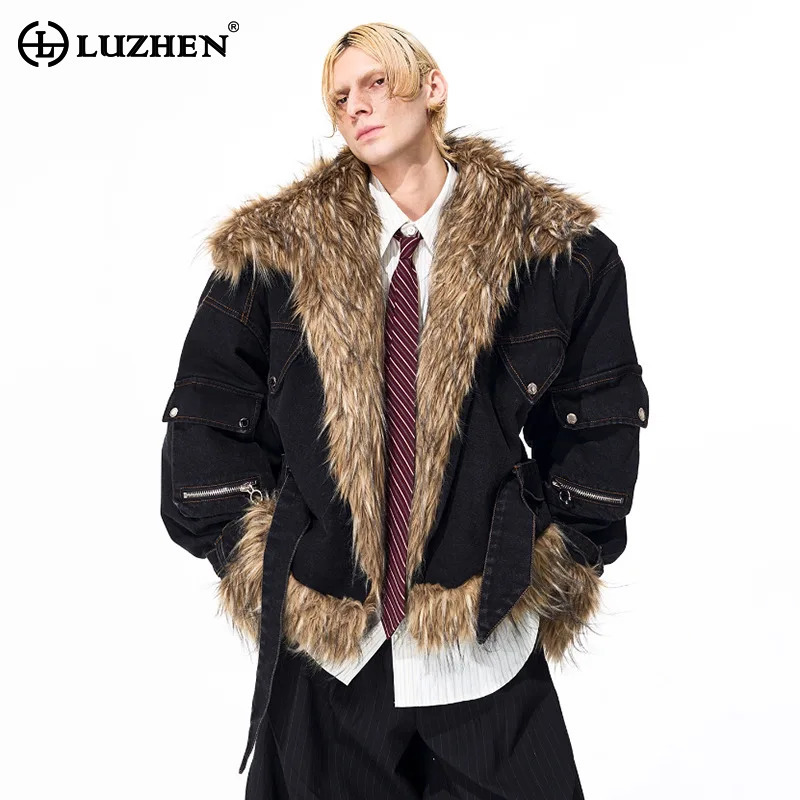 Mens Fashion Winter 2025 - LUZHEN Moda Kişiselleştirilmiş Suni Kürk Eklemeli