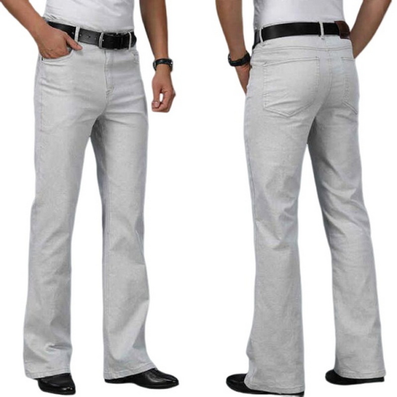 Men'S Fashion Jeans And Boots - Erkek Bej Gevşek Kot Moda Kot