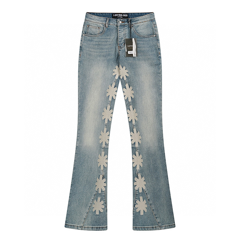 Men'S Fashion Jeans And Boots - Basit Ağır İşlemeli Yüksek Kaliteli Vintage