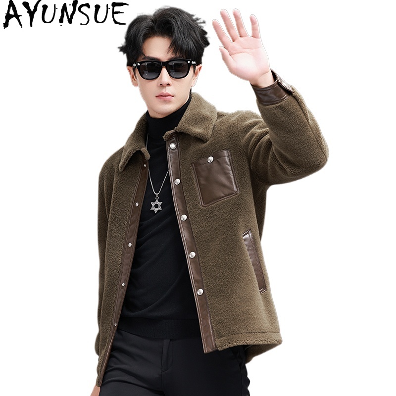 Mens Fashion Winter 2025 - AYUNSUE % 100% Yün Ceket Erkekler