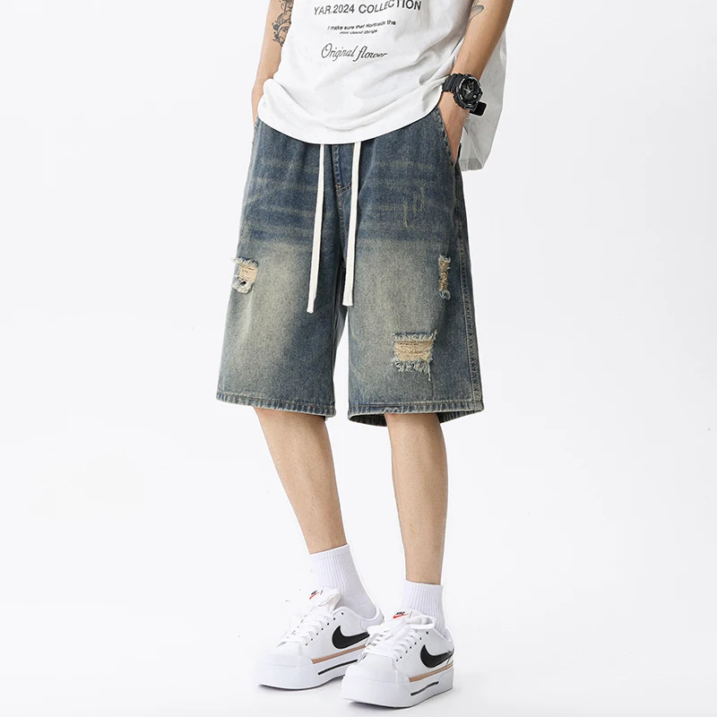 Yaz ince Denim şort erkek Retr - Men Fashion Jeans incelemesi ve fiyatı