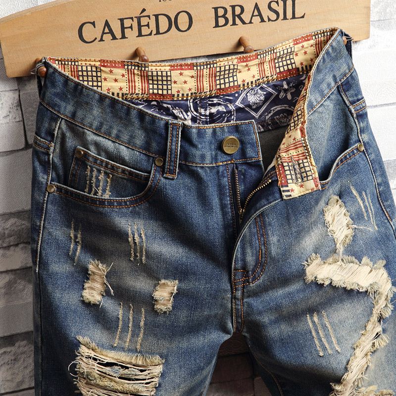 Yırtık Hip-Hop Kot Şort Erkek  - Men Fashion Jeans incelemesi ve fiyatı