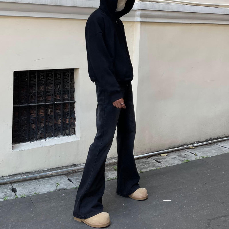 Erkek Siyah Düz Renk Düz Basit - Men'S Fashion Jeans And Boots incelemesi ve fiyatı