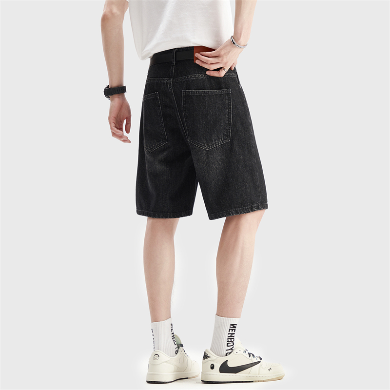 Yaz Ince Siyah Kot Şort erkek  - Men Fashion Jeans incelemesi ve fiyatı