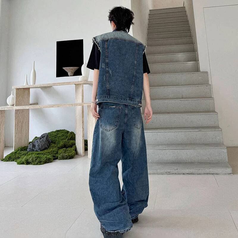 LUZHEN 2026 Yaz Denim Iki parç - Men Fashion Jeans incelemesi ve fiyatı