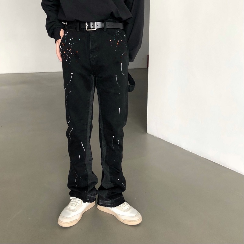 2025 Yeni Graffiti Sıçrama Mür - Men'S Fashion Jeans And Boots incelemesi ve fiyatı
