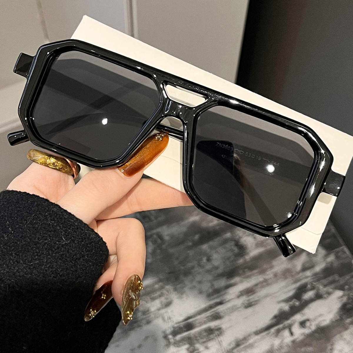 Yeni Retro Kare Çift Kirişli G - Men'S Fashion Glasses incelemesi ve fiyatı