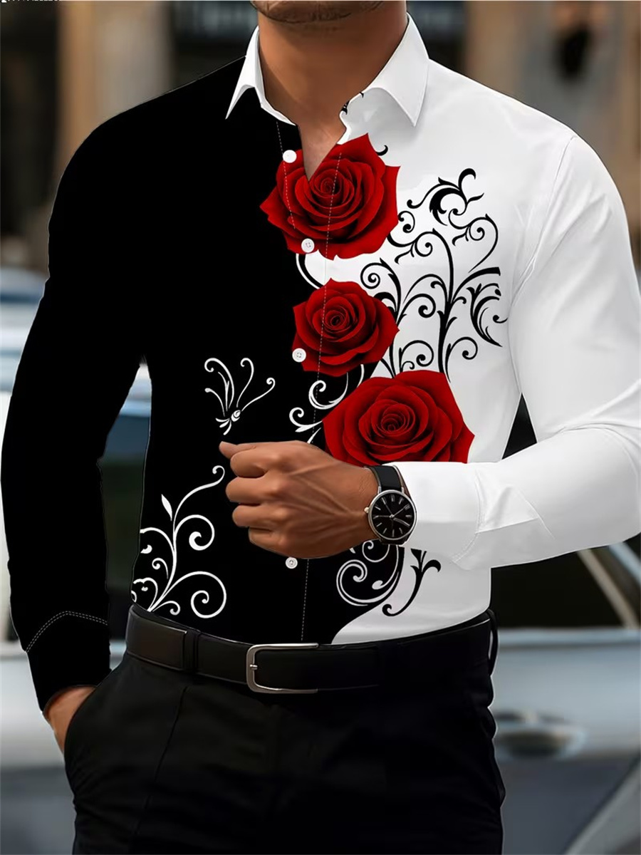 Erkek Kırmızı Gül Baskılı Uzun - Quality Men'S Fashion incelemesi ve fiyatı