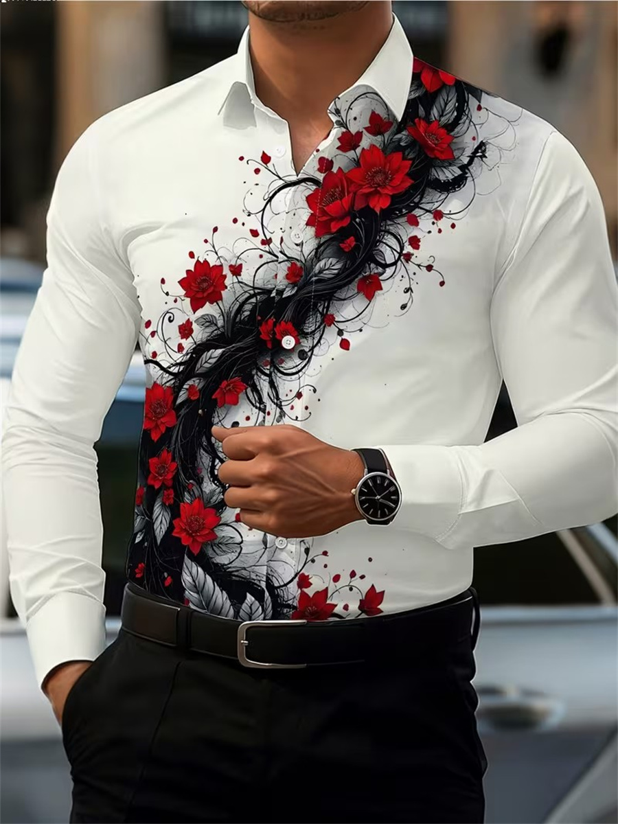 Erkek Kırmızı Gül Baskılı Uzun - Quality Men'S Fashion incelemesi ve fiyatı