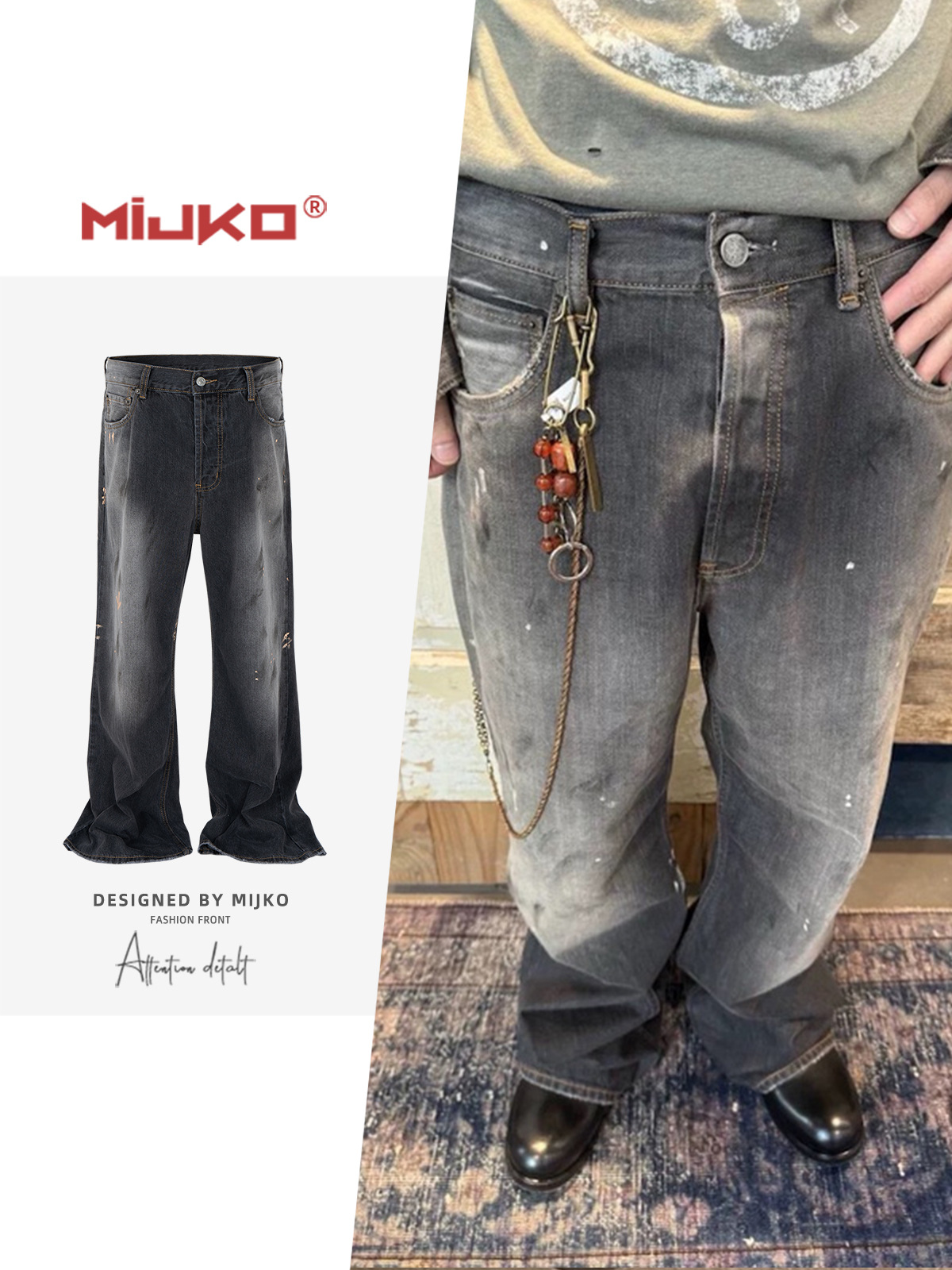 MIJKO Degrade Yıkanmış erkek K - Men'S Fashion Jeans And Boots incelemesi ve fiyatı